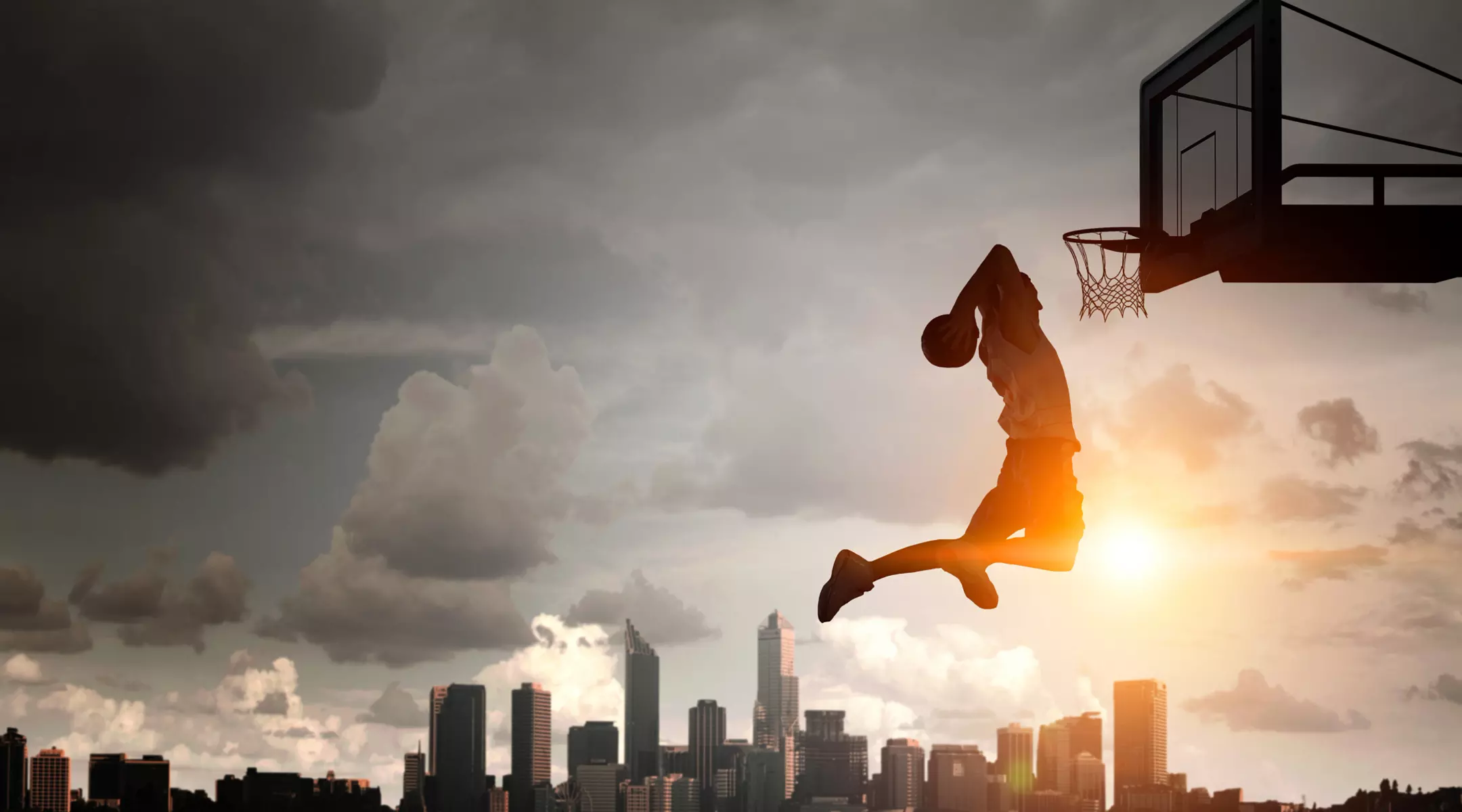 A young man wearing basketball gear on the streets, a fashion trend that began in the 1980s and is still popular today.